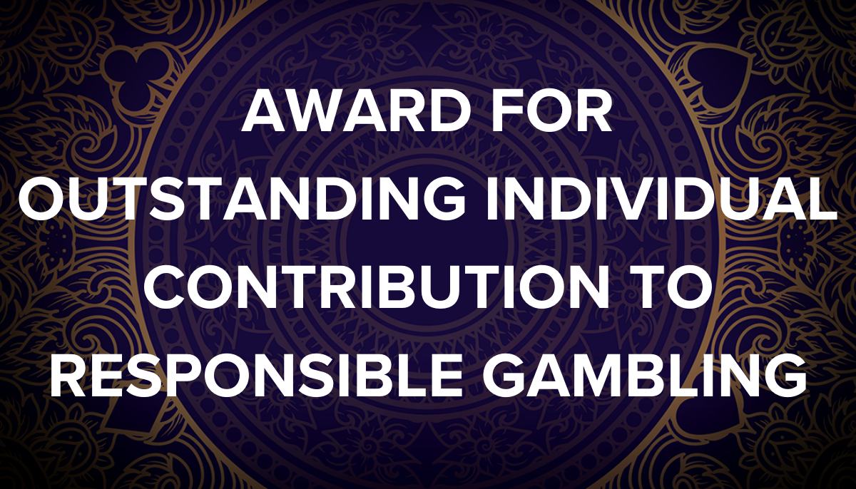 Award for Outstanding Individual Contribution to Responsible Gambling