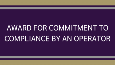 Award for Commitment to Compliance by an Operator