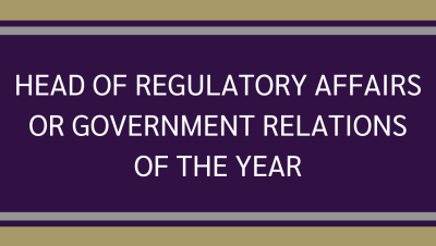 Head of Regulatory Affairs or Government Relations of the Year